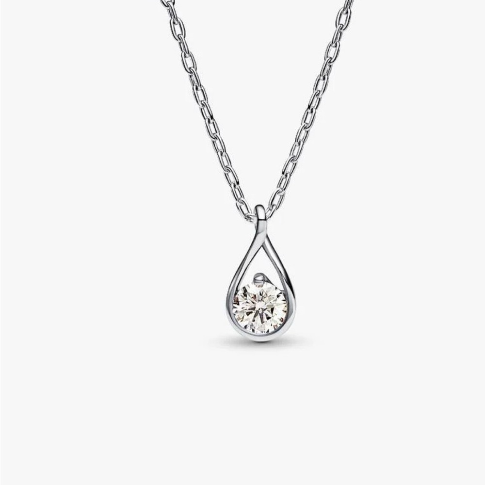 Pandora Infinite Sterling Silver Lab-grown Diamond Pendant Necklace 0.50ct